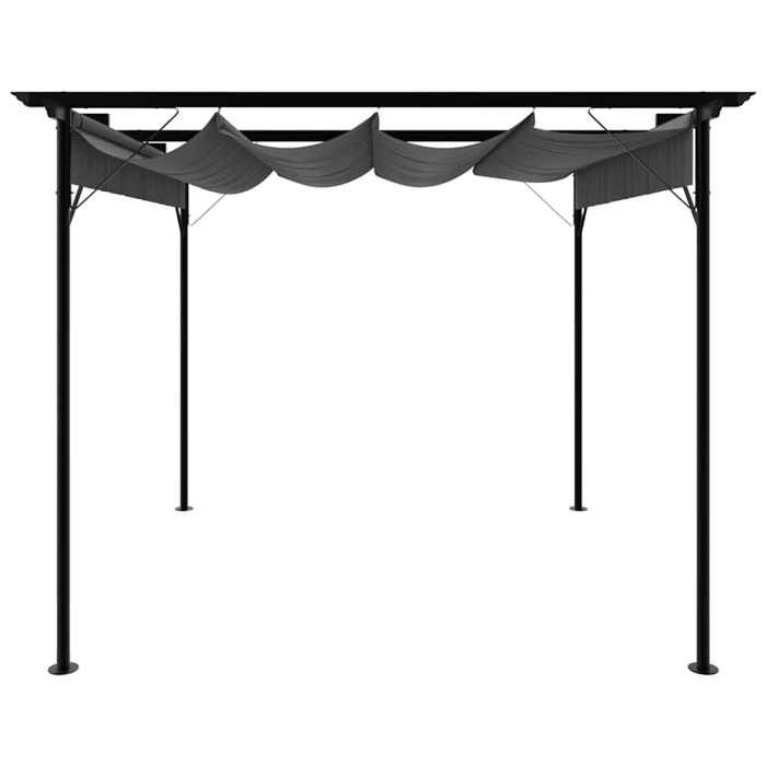 Arche DextérieurePARAJIEModerne Pergola avec toit rétractable anthracite 3x3 m acier 180 g/m²@914883