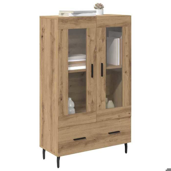 Bahut/Commode couloir - Marron SWEETY Haut Armoire avec tiroir - pour Rangement - Chêne artisanal 69 5x31x115cm CL40751059032
