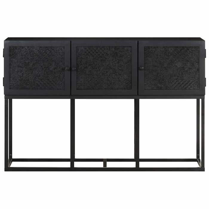 Buffet bas séjour{1 pièce}meuble de rangementdesign épuré 115x30x76 cm Bois de manguier massif hjf58t96