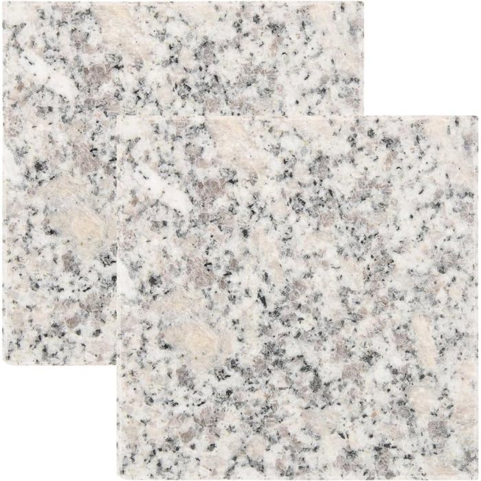 Lot de 2 plaques de marbre en granit pour animaux de compagnie - Tapis rafraîchissant pour animaux de compagnie - Chinchilla Marbre