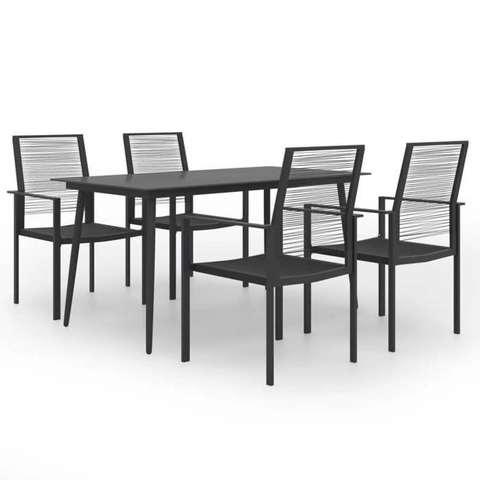 VIDAXL Ensemble Table avec chaises jardin (5 pcs) - ANTI-UV - 150x80x74 cm M342