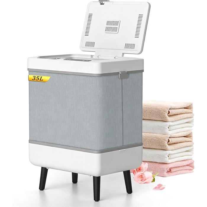 Sèche-linge Électrique Compact 35L - Mini Séchoir à Linge Pliable Gris - Idéal Appartement et Étudiant