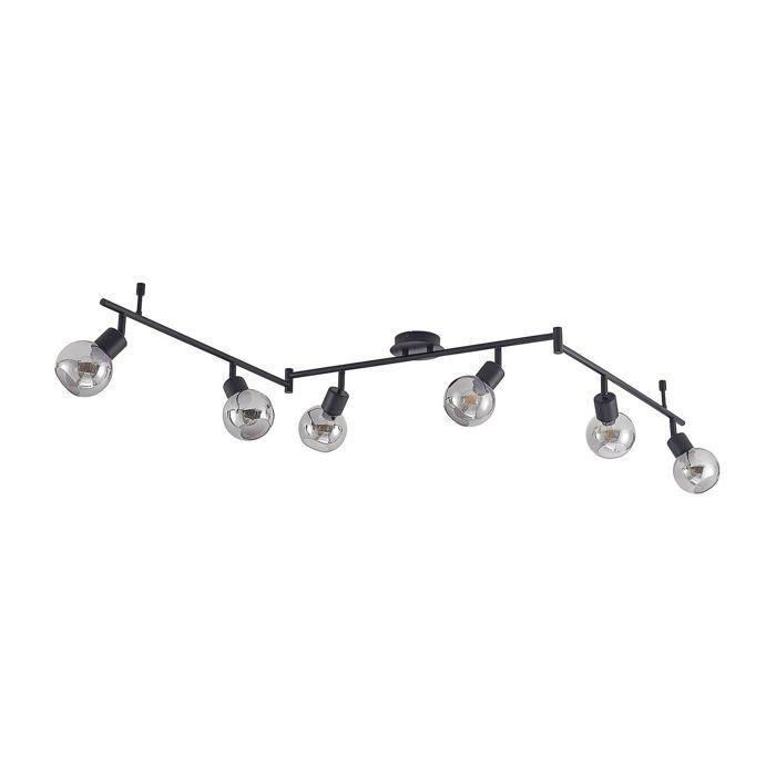 Lindby Spot Eridia à intensité variable (Moderne) en Noir Métal e. a. pour Salon & Salle manger (à 6 lampes E14) Lampe encastrable