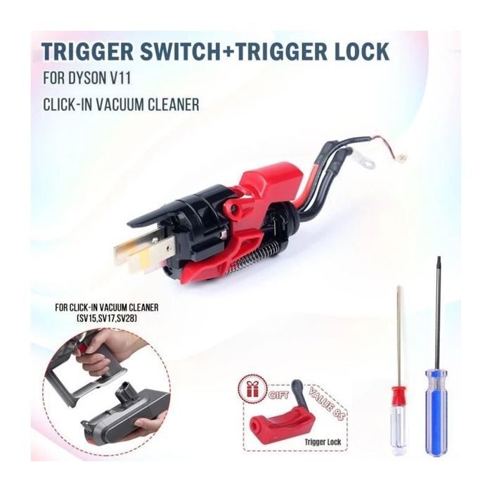 Interrupteur à gâchette pour aspirateur - Compatible Dyson V15 V11 SV15 Type batterie à clips - Réparation domestique