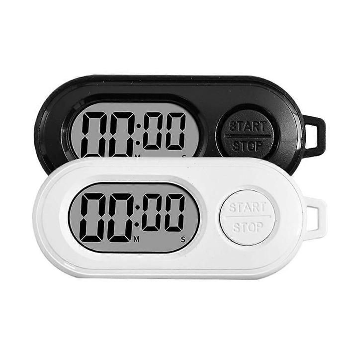 Lot de 2 chronomètres porte-clés avec écran LCD compte à rebours numérique mini montre de poche électronique portable
