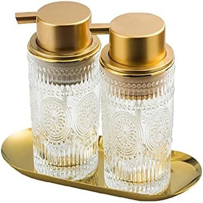 Distributeur de savon en verre avec pompe distributeur de savon mousse créatif pour comptoir ensemble de flacons de savon pour