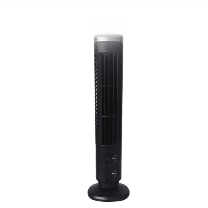 Ventilateur Tour LED 2 Vitesses Ventilateur Tour sur Pied Électrique Portable pour Salon Chambre à Coucher Noir