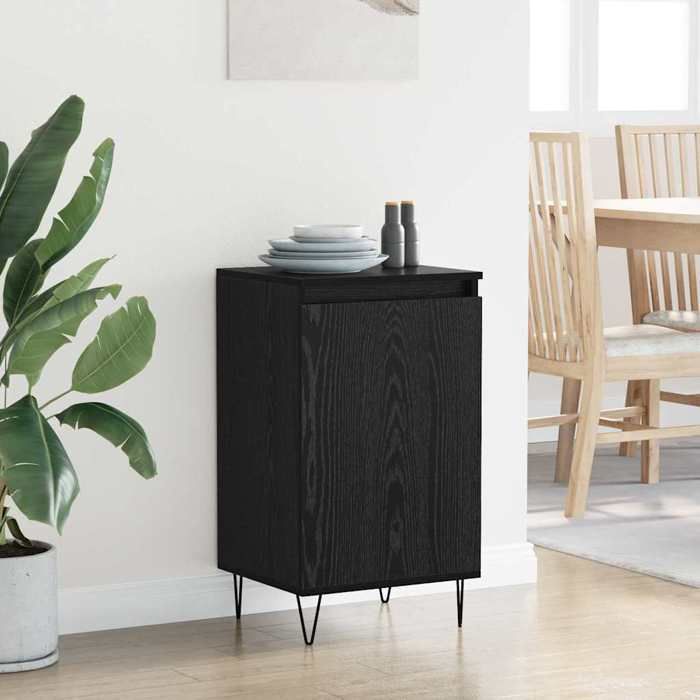 Noir Commode Salon CHIC Buffet bas/Cabinet 1 PC Chêne noir 40x35x70 cm Bois dingénierie N15847