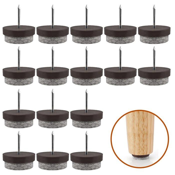 80 PCS Patins de Meuble en Feutre Ronds Ø 22 mm Tampons Chaise Anti-Rayures Plancher Antidérapant Aucuneary