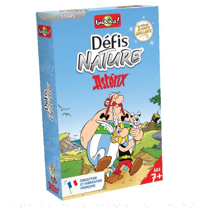 Jeu de cartes - Défis Nature - Astérix - Dès 7 ans - 2 à 6 joueurs - Fabriqué en France de manière éco-responsable.