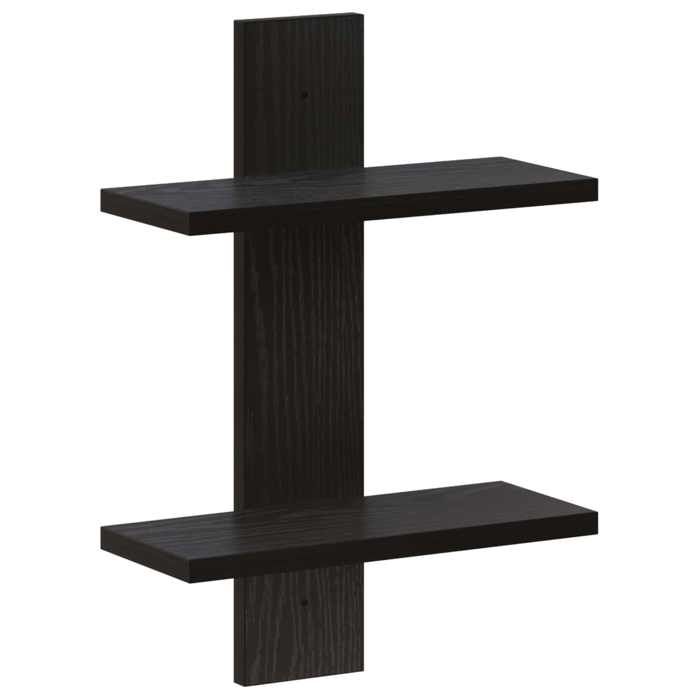 Elégance - Chic Cabinet mural salon-séjour - Étagère Murale - Chêne noir - 30x13.5x43cm - Bois dingénierie_0741155