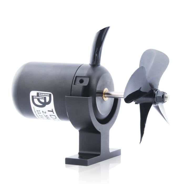 BROLEO Propulseur sous-marin de bateau en alliage d'aluminium 12-24 V pour kayak (CW BROLEO Propulseur sous-marin de bateau en alliage d'aluminium 12-24 V pour kayak (CW