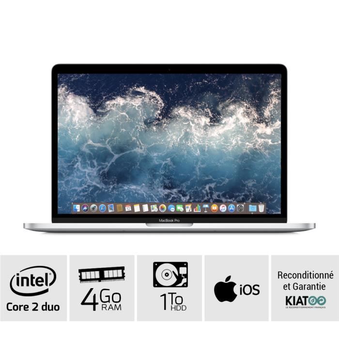 Top achat PC Portable APPLE MACBOOK PRO 13 Gris A1278 core 2 duo 4 go ram 1 To HDD disque dure clavier AZERTY pas cher