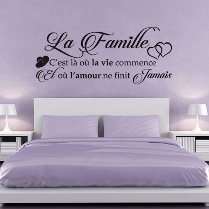 Stickers Muraux Citation Famille Cdiscount Maison