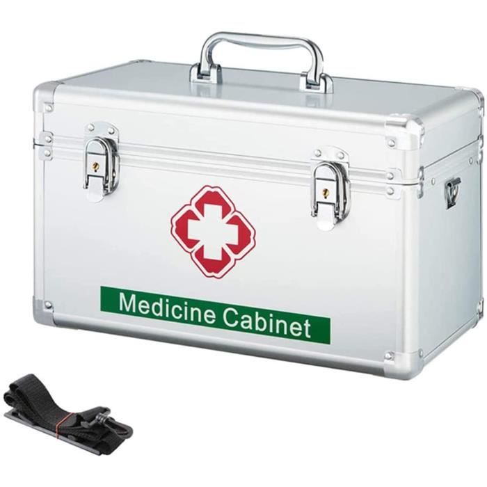 Organisateur De Boîte Médicale De Grande Capacité Multi-grille, Boîte De Rangement De Médicaments En Plastique Réutilisable Ovale Double Couche, Boîte à Médicaments Portable Pour(Rose