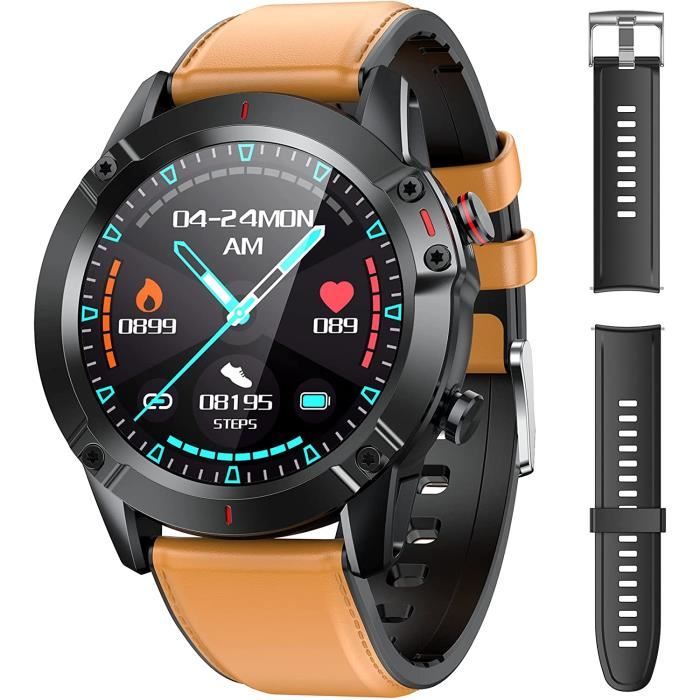 AGPTEK Montre Connectée Homme, Smartwatch Bluetooth 5.0 Sport Etanche IP68  Bracelet Connecté Fitness avec Tensiometre Fréquence Cardiaque Podomètre  Contrôle de la Musique pour iOS et Android-Noir : : High-Tech