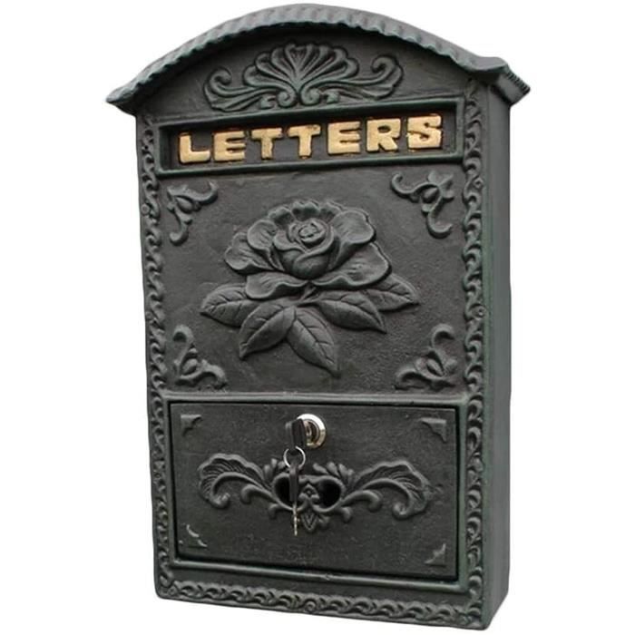 Boîte Aux Lettres Vintage Métal Galvanisé - Gris - Jamais Posée