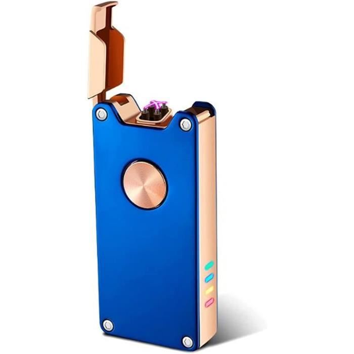 Briquet électrique Coupe-vent En Métal Double Arc Plasma Sans Flamme