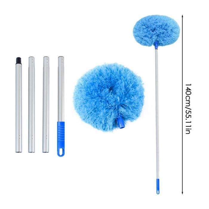Plumeau Télescopique 250 Cm – Tête Microfibre Pliable, Pour Plafonds Et Coins Difficiles