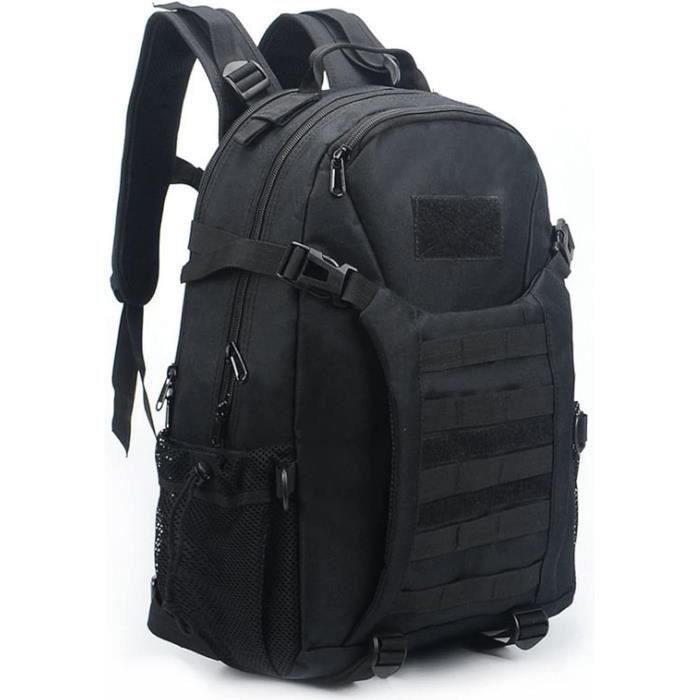 Sac à Dos Tactique 3 En 1 GUJOIN Avec Compartiment à Chaussures - Convertible En Polochon Ou Bandoulière - Camouflage Noir - Pour Sport, Voyage