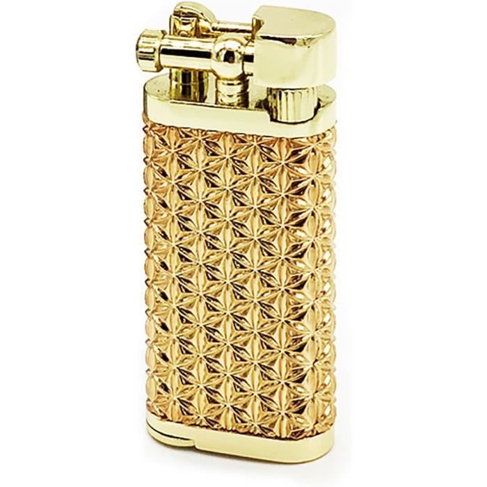Briquet Chalumeau Briquet Tempête MIIVII - Flamme Rouge Réglable, Anti-vent, Rechargeable Au Butane (Gaz Non Inclus) Briquet Cigare