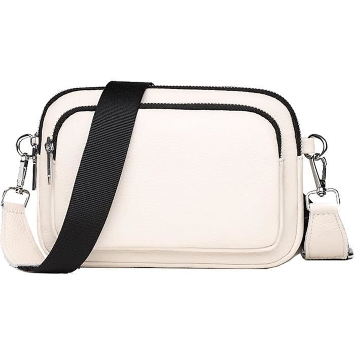 Petit Sac Bandoulière Femme HIALEX En Cuir PU - Bandoulière Réglable Amovible, Dimensions 24x5x16cm, Léger Et Pratique