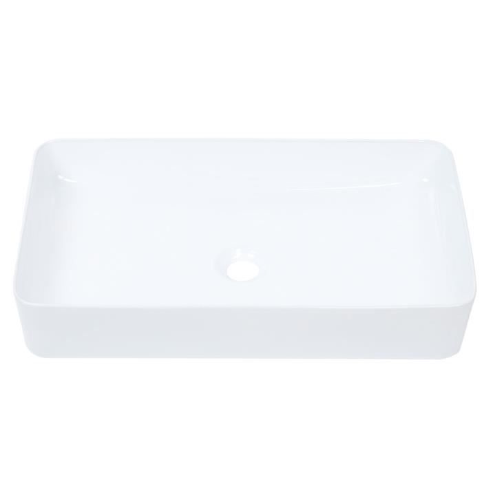 Lavabo à Poser Lavabo Vasque Salle De Bain / Céramique Rectangulaire Noir 41 X 30 X 12