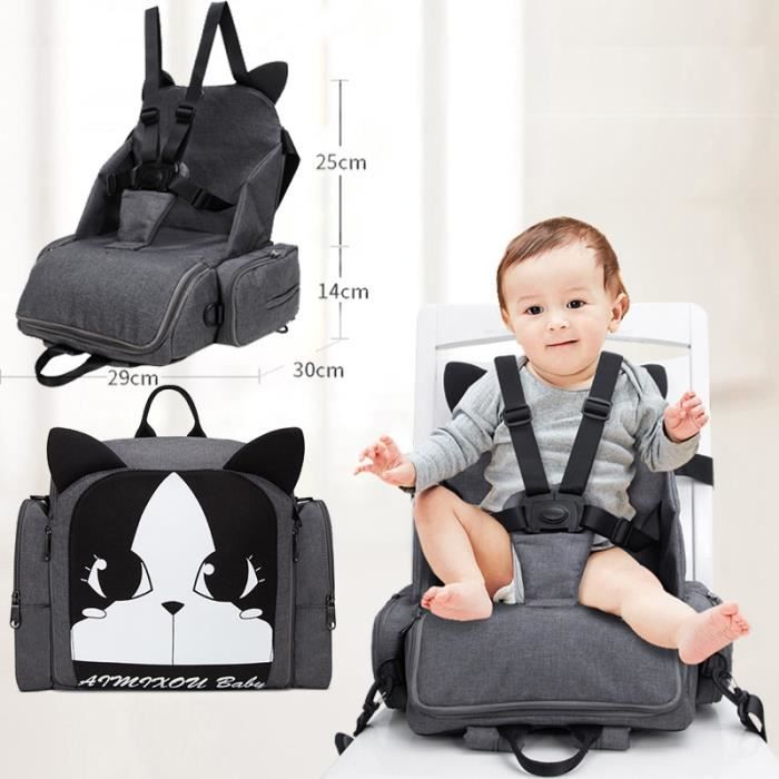 2 In 1 Sac A Dos Maman Securite Nomade Pliant Siege Rehausseur Coussin De Chaise Haute Pour Bebe Manger Facilement Dehors Voyage Cdiscount Puericulture Eveil Bebe