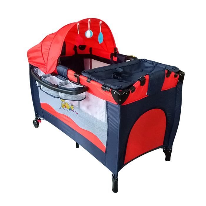 Lololoo Lit Parapluie Lit Bebe Pliable De Voyage Multi Fonction Portable Rouge 1 60 76cm Cdiscount Maison