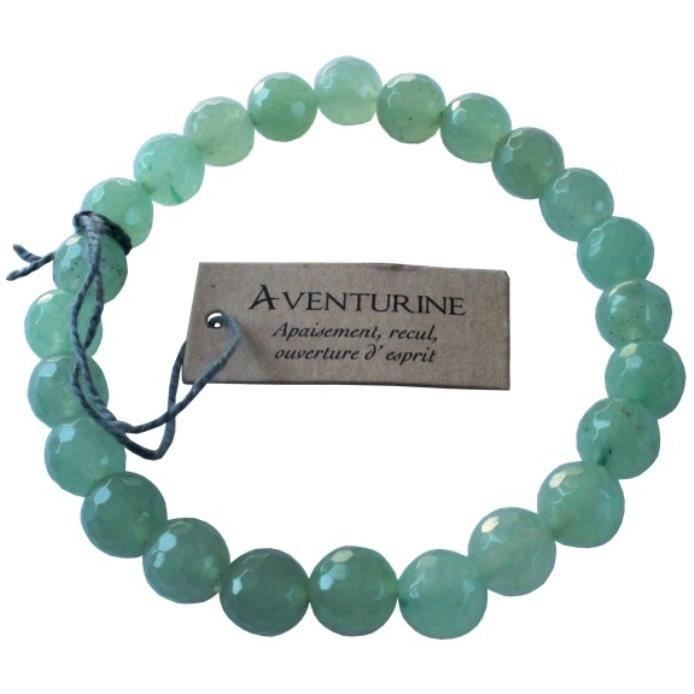 Bracelet Aventurine Perles facettées (8 mm)
