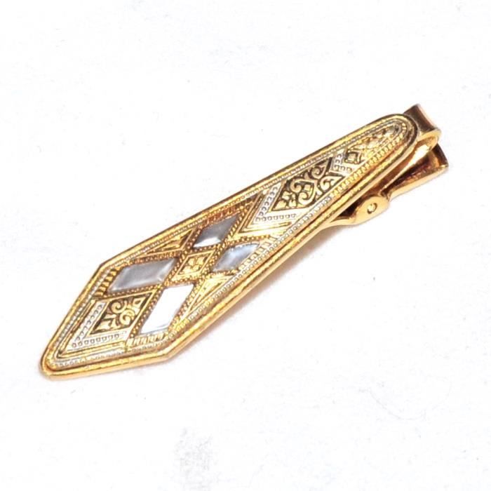Pince à Billets Cravate En Or De Tolède - Bijou Vintage Torero - Modèle Superbe 285