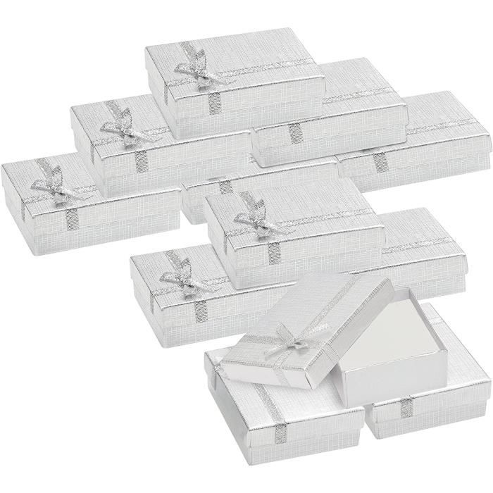 Lot De 50 Boîtes Cadeaux Kraft 7x7x7 Cm – Avec Corde Et étiquettes