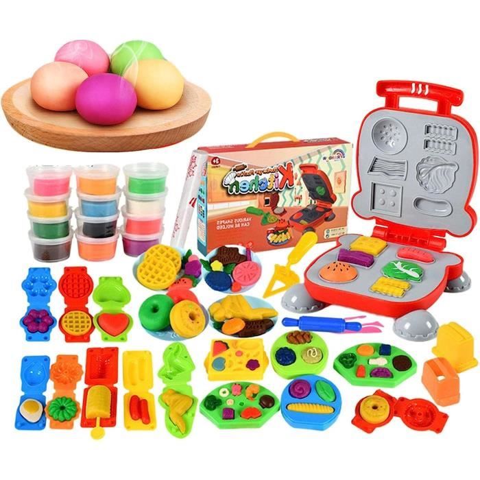 Set Pâte à Modeler Dinosaures Pour Enfants - Valise Roulante Avec Moules Et Outils - 3 à 6 Ans