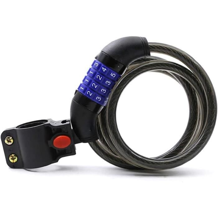 Chaîne Antivol Pour Vélo - 8 Mm D'épaisseur, 1200 Mm De Long - Avec Serrure - Neuf