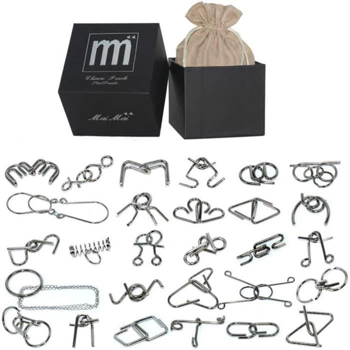 Casse-tête Puzzles en métal pour Enfants et Adultes,Casse-tête Test de Casse-tête Puzzles en métal pour Enfants et Adultes,Casse-tête Test de