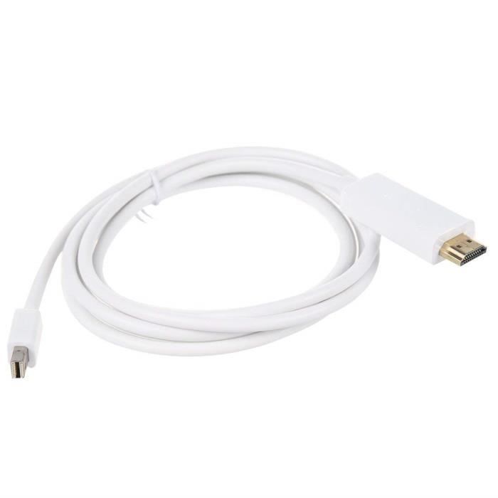 Compatible pour MacBook Cordon Mini DisplayPort Full HD 1080p iMac CABLING® 5m avec Mini DP MacBook Air,MacBook Pro Compatible Thunderbolt vers HDMI 1.3b ** avec Audio**