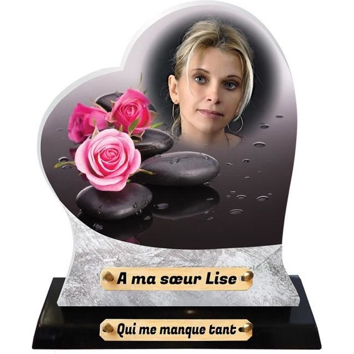 Plaque Fun raire Coeur Personnalis e Cdiscount Au Quotidien plaque-fun-raire-coeur-personnalis-e-cdiscount-au-quotidien