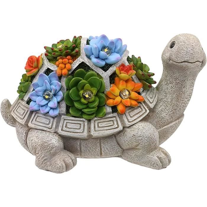 Statue De Tortue De Jardin Avec Statue De Tortue De Résine Succulente