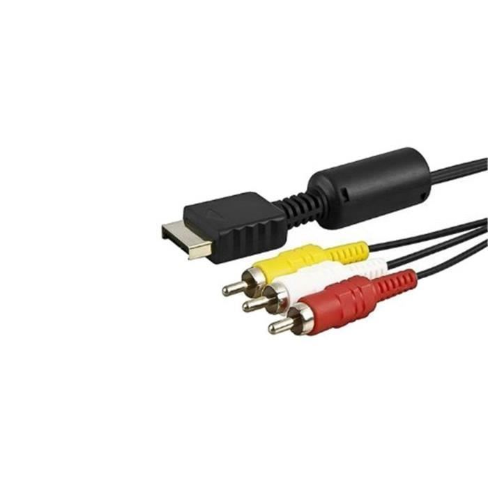Câble AV RCA Pour PS1, PS2, PS3 – Neuf – Remplaçant Compatible