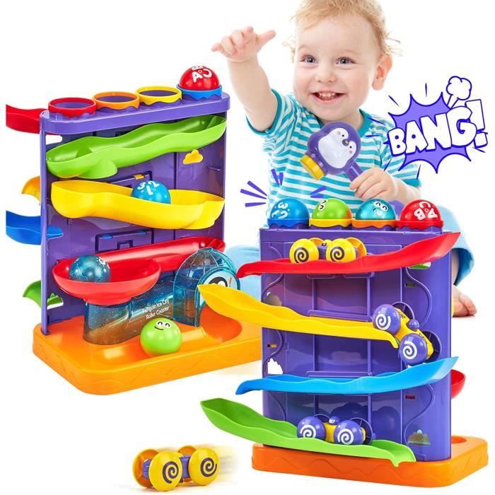 Jouet pour Bébé de 1 An - Circuit de Voiture Jouet pour Enfant de 1 2 Ans  avec Marteau et Balle Jouets Éveil Montessori pour - Cdiscount Jeux - Jouets