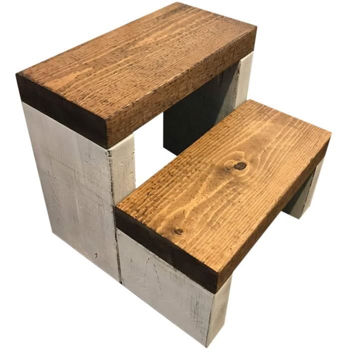 Tabouret Marche Pieds Marchepieds Pour Enfant Bebe Robuste Bois Tabouret A 2 Marches Pour Enfants Tout Pet386 Cdiscount Maison