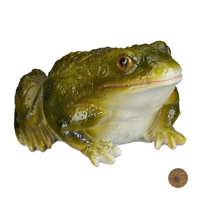 Deco jardin personnage étang personnage Dekofigur Sculpture grenouille crapaud résistant aux intempéries 15 cm Deco jardin personnage étang personnage Dekofigur Sculpture grenouille crapaud résistant aux intempéries 15 cm