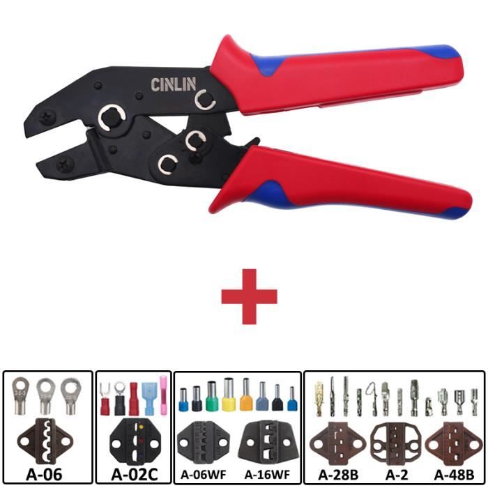 HSC8 6-4A - Pince à sertir à fil à cliquet carré, outils de sertissage