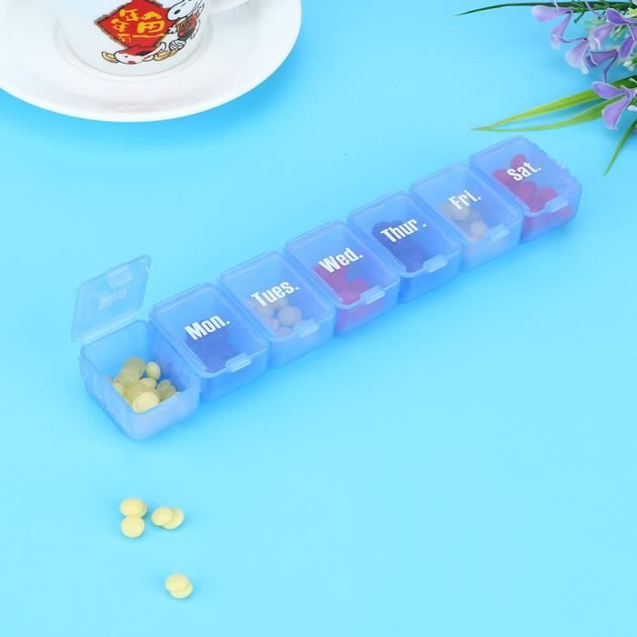 Pilulier 7 Jours - 28 Compartiments - Organiseur De Médicaments - Multicolore