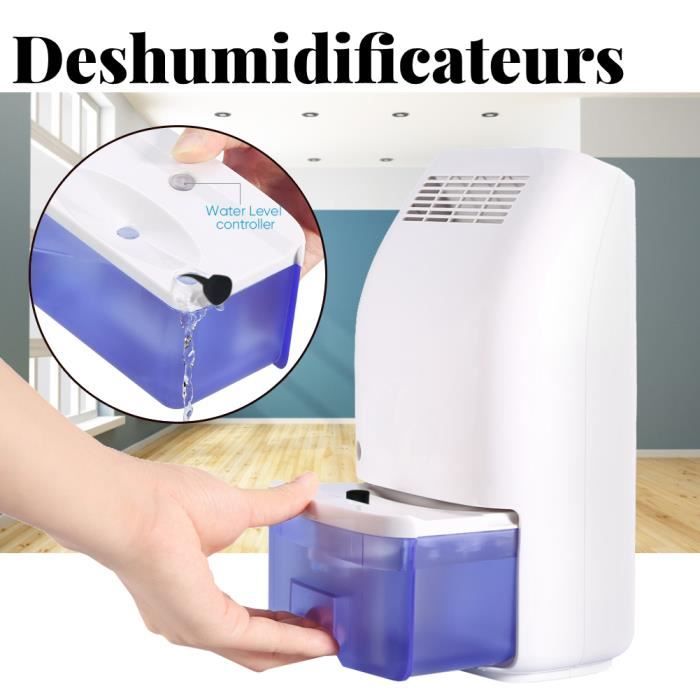 Déshumidificateur électrique portable pour la maison avec réservoir d’eau  de 700 ml Absorbeurs d’humidité Sécheur d’air Déshumidificateur d’air