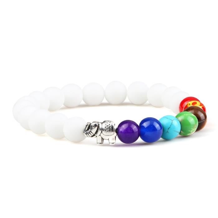 Bracelet En Pierre De Lave Naturelle 8mm - Élastique, Lithothérapie, Fabrication Artisanale Française