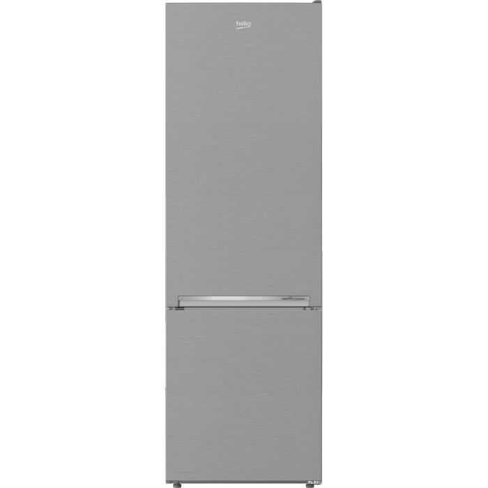 Réfrigérateur combiné congélateur en bas - BEKO - RCNT375I40XBN - Froid ventilé - Classe E - 356 L - 185 x 60 x 67 cm - Metal brossé