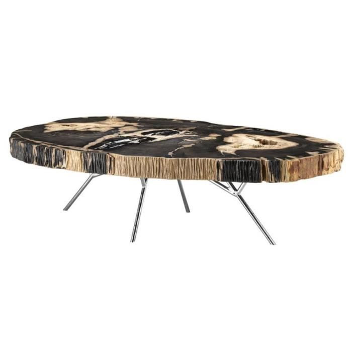 Casa Padrino Table Basse De Luxe Table Basse Avec Plateau En Bois Petrifie Fonce Achat Vente Table Basse Casa Padrino Table Basse De Cdiscount