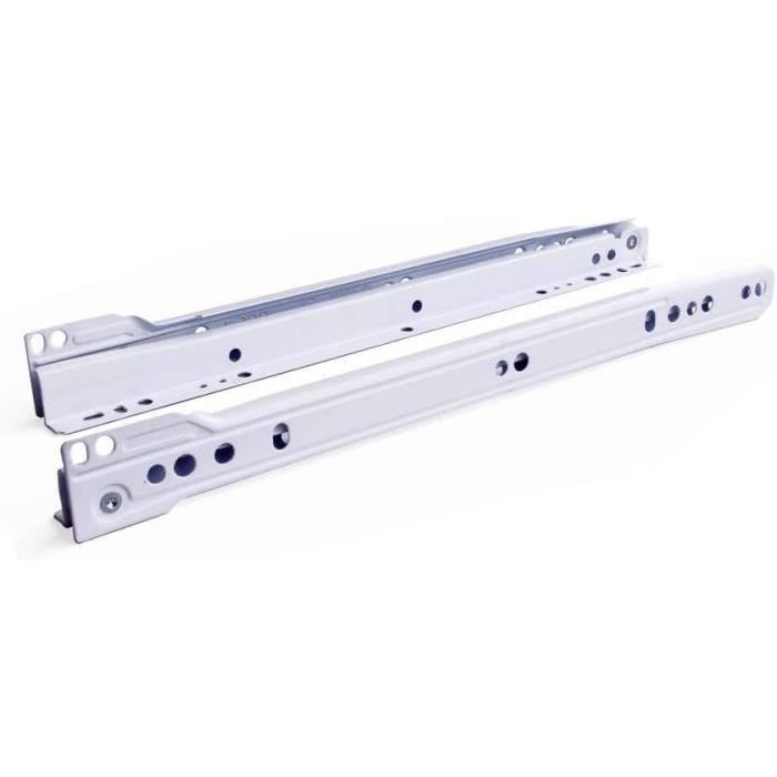 R00503 Rail De Tiroir Roulettes Blanc 450 Mm u1541 Cdiscount Maison