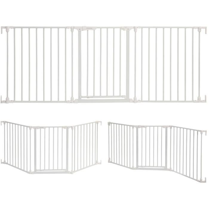 Barrière de sécurité enfant - Discovery 3 - DREAMBABY - 745 cm à 195 cm - Blanc